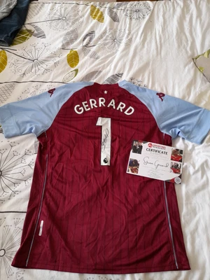 £50 • Buy Authentic Aston Villa Shirt Signed By Steven Gerrard Xxl