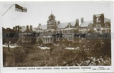 Vintage Postcardofficers Block And Groundsroyal Naval Barrackschathamkent • £3.99