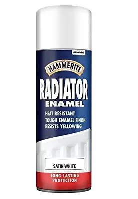 Hammerite Radiator Aerosol Paint - Satin White - 400ml • £15.99