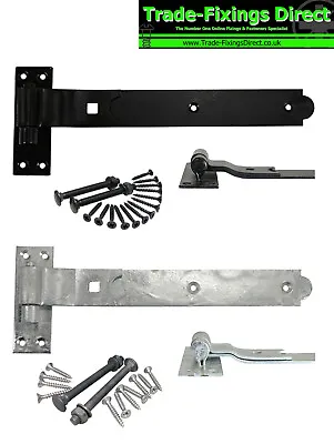 Hook & Band Hinges Gate Garage Heavy Cranked Stable Shed Barn Door + Fixings • £11.85