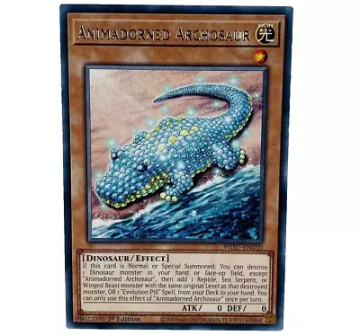 YUGIOH Animadorned Archosaur WISU-EN050 Rare Card 1st Edition NM-MINT • £0.99