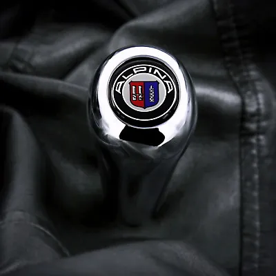 BMW ALPINA Shift Knob Leather Chrome E46 E36 Z3 E39 E60 E90 E91 E92 3 5 6 Series • $73