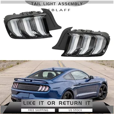 For 2015-22 Ford Mustang Tail Lights Sequential Turn Signal LED Left+Right Side • $268.01
