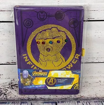 Avengers Infinity War Thanos A5 Notebook 240 Lined Pages Lights Up Marvel New • £7.79