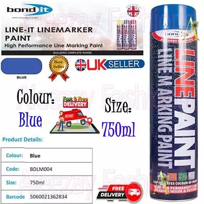 Line Marker Paint Aerosol Marking Spray Car Park Road Field Warehouse New 750ml • £9.25
