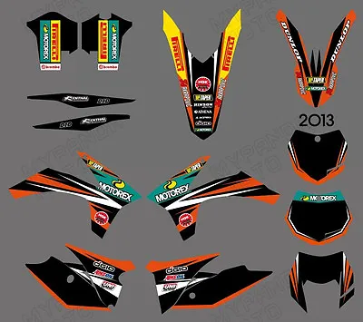 Graphics Backgrounds For Ktm 125/200/250/300/350/450/500 Exc 2012 13 Xc 2011 • $79.19