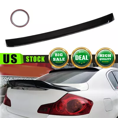 2007~2015 For Infiniti G25 G37 G35 Q40 Sedan Rear Trunk Roof Spoiler Lip Black • $59.98