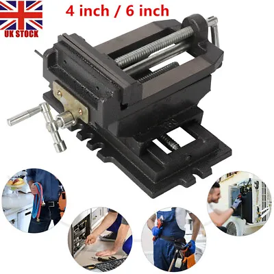 4 /6 Bench Vice Pillar Press Budget Drill Cross Sliding Milling Workshop Tool • £58.50