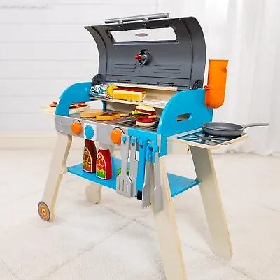 Melissa & Doug Wooden Deluxe Barbecue Grill Smoker Pizza Oven Food Toy WOW 2024 • $178.50