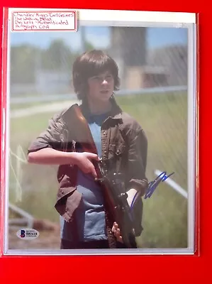 Chandler Riggs Carl Grimes The Walking Dead Signed 8X10 Photo Becket COA • $99.99