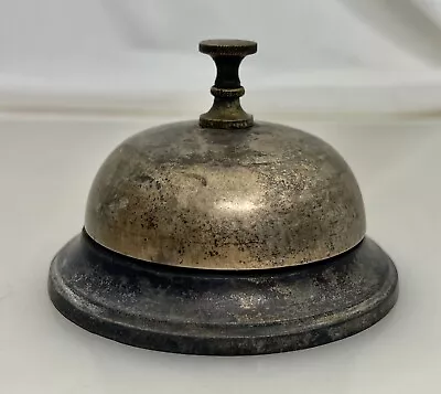 Antique Hotel Front Desk Brass “Twist To Ring” Bell  - 92472 • $39.99