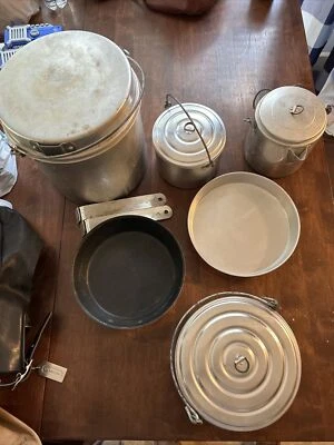 $17.20 • Buy Vintage Camping Cook Set, Nesting With Coffee Pot