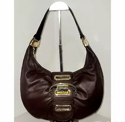 MICHAEL KORS Morgan Mocha Leather Hobo Bag  • $97