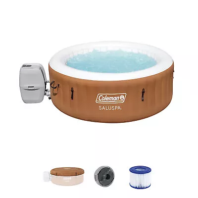 Coleman SaluSpa Ponderosa AirJet Inflatable Round Hot Tub With 120 Jets Orange • $490.29