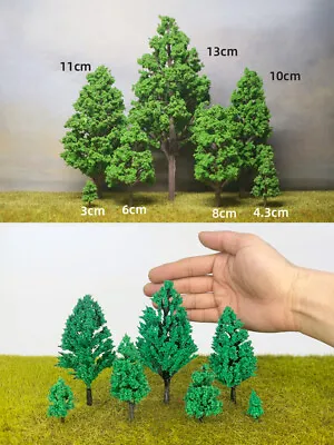 3PC Miniature Poplar Trees HO/OO Scale Green Mix Forest Plants Scenery Model • $5.49