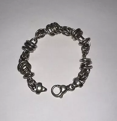 925 Sterling Silver IBB  Men Women Byzantine Link Bracelet Heavy 34Grams • $27.35