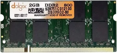 £6.49 • Buy New 2 GB, PC2-6400 DDR2-800 DDR2 800 MHz, SO DIMM 200-pin Laptop RAM Module