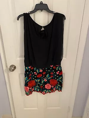 Aidan Mattox Women's Cocktail Dress Size 10 Black/Floral • $17.99
