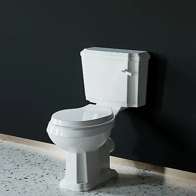 £143.90 • Buy Traditional Toilet Ceramic Close Coupled With Soft Close Seat Cistern Bathroom
