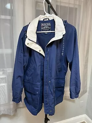 $12.10 • Buy Vintage Pacific Trail Jacket | Men’s Size M | Blue | Stowaway Hood | Waterproof