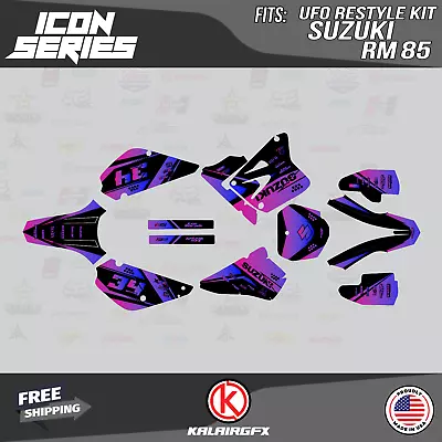 $54.99 • Buy Custom Listing Graphics Kit For Suzuki RM85 (2001-2023) UFO Restyle Icon-Magenta