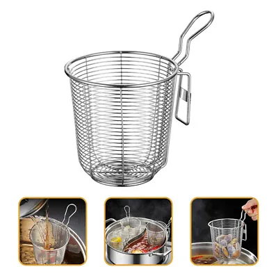 Fine Wire Mesh Sieve Stainless Steel Noddle Strainer Pasta Cooker Stainless • £9.95