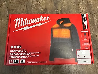 Milwaukee 205G-21L M12 Heated AXIS Hooded Jacket Kit Gray - Large - NEW • $119.95