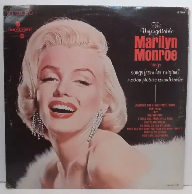 The Unforgettable Marilyn Monroe Sings 1967 Stereo Lp Movietone S 72016 • $15
