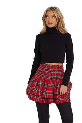 Ladies Frill Mini RaRa Short Skirt Women Plain Gathering Dance Tutu • $31.59