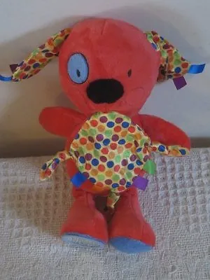 £3.95 • Buy TESCO Red SPOTTY Puppy Dog Activity Toy Comforter Hug Toy