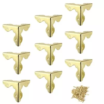 24 Pcs Box Corner Protectors Metal Cabinet Corner Protectors Edge Guards Gold • $11.37