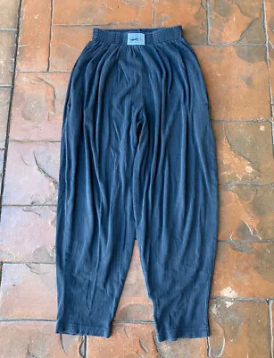 Vintage 80's California Crazee Wear Black Pin Stripe Baggy Pants Small USA • $29.99