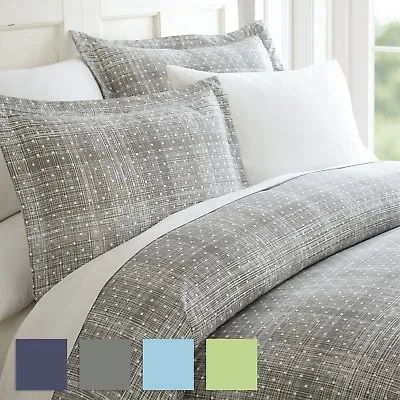 $19.99 • Buy Polka Dot Patterned 3 Piece Duvet Cover Set Kaycie Gray Fashion Collection