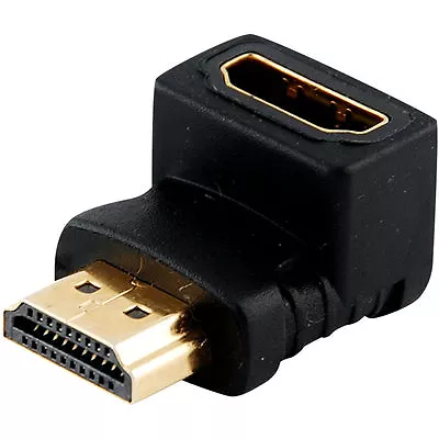 HDMI Male To Female Right Angle 90 Degree Adapter Extender HDTV 1080P 24K Gold  • $4.99