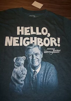 MISTER ROGERS NEIGHBORHOOD HELLO NEIGHBOR T-Shirt MENS SMALL NEW W/ TAGS Mr. • $20