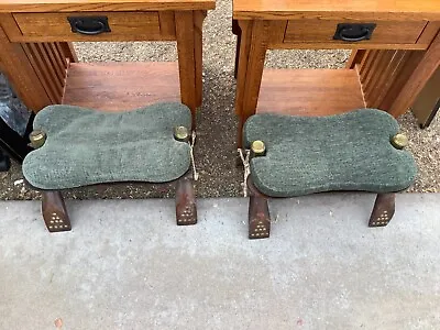 Vintage 1960's Egyptian Camel Saddle Stools • $499