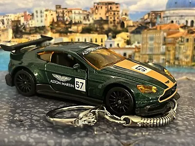 Diecast Aston Martin Vantage GT8 Green 🟢 Model Toy Car Keyring Keychain • $16.15