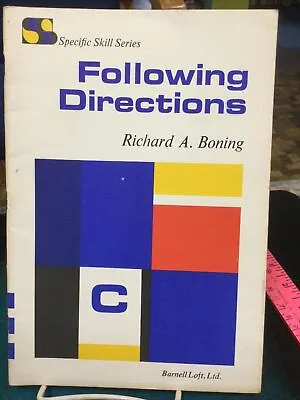 $7 • Buy Following Directions C ~ Specific Skills Series ~ Richard A. Boning ~ 1964 ~ PB