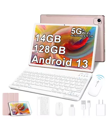 Android 13 Tablet 10-inch Octa-Core 14GB RAM 128GB ROM 5G WiFi Bluetooth 5.0 • $75.99