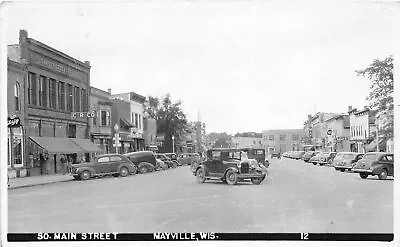 J67/ Mayville Wisconsin RPPC Postcard C1940-50s Main St Stores 233 • $20.70