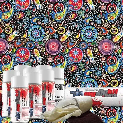 Hydro Dipping Water Transfer Printing Hydrographic Dip Kit Crazy Paisley DD-950 • $68.99