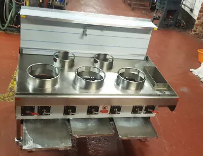 £3495 • Buy Wok Cooker 5 Burner 3+2  Chinese/ Thai Commercial High Power Gas Cooker.