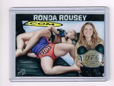 2013 ACEO Sketch Card RONDA ROUSEY Champion UFC Wrestler 1/1 • $85