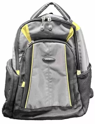 Eddie Bauer Baby Backpack Black Gray Lime Green Thermal Lined Pockets 2012 • $19.99