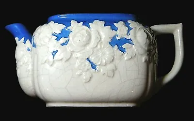 Moriyama Mori-machi Matching Blue & Cream Teapot (no Lid) And Creamer Pitcher  • $19.95