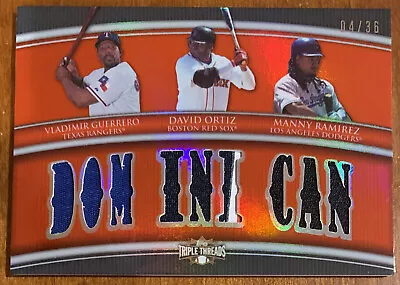 David ORTIZ Manny RAMIREZ Vlad GUERRERO🔥2010 Triple Threads Relic Combos 4/36📈 • $39.99