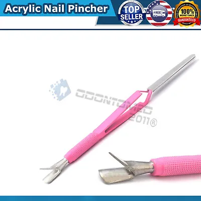 PROFESSIONAL Acrylic Nail Pincher Pinching Pinch Clamp Tool Art C Curve Pink ODM • $7.05