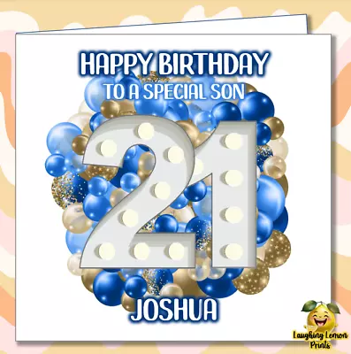 Personalised 21st Birthday Card Son Grandson Nephew Brother Cousin Friend /BK • £2.99