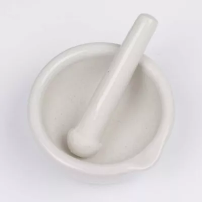 Mortar And Pestle Set Classic Marble Natural Stone White Pestal To Grind Food US • $10.50