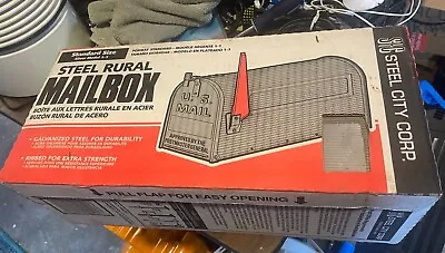 STEEL CITY VINTAGE RURAL MAIL BOX 1:1 Standard Ribbed Galvanized Mailbox New • $65